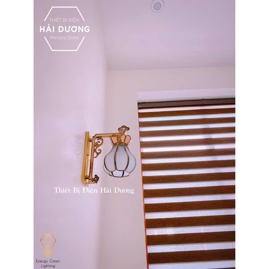 Đèn Gắn Tường Cao Cấp Đồng Nguyên Chất Trang Trí Cổ Điển B6072 - Bảo hành 12 tháng - Tặng bóng led