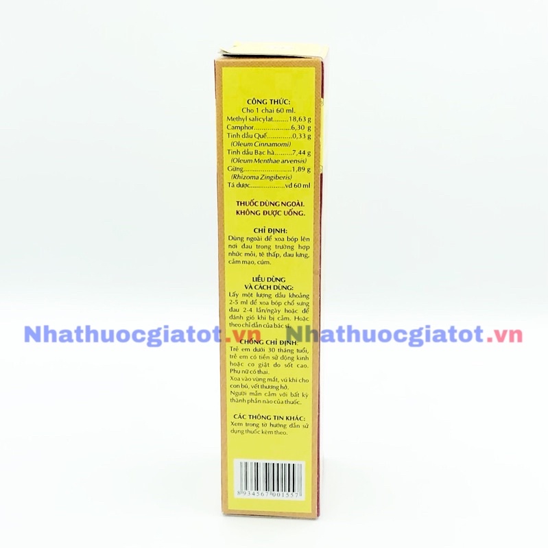 Dầu nóng mặt trời - OPC - 60ml