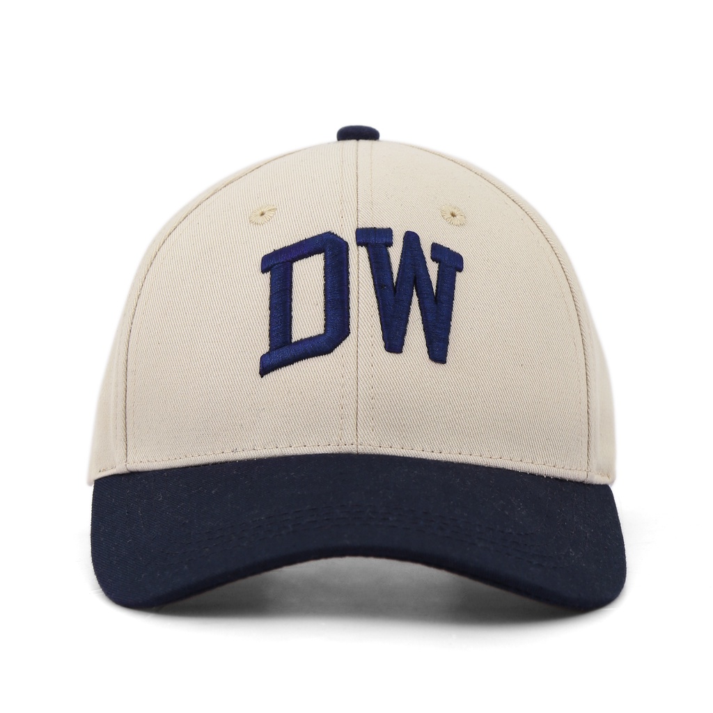 MŨ LƯỠI TRAI CHỮ THÊU DUSTY CAP - PHỐI MÀU BEIGE/ NAVY