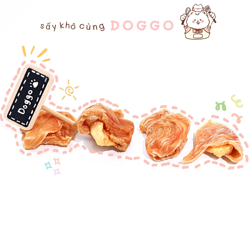 Treat Bánh Thưởng Cho Chó Mèo Phi Lê Gà Cuộn Táo Sấy Khô DOGGOSTYLE Homemade Cung Cấp Protein & Chất Xơ