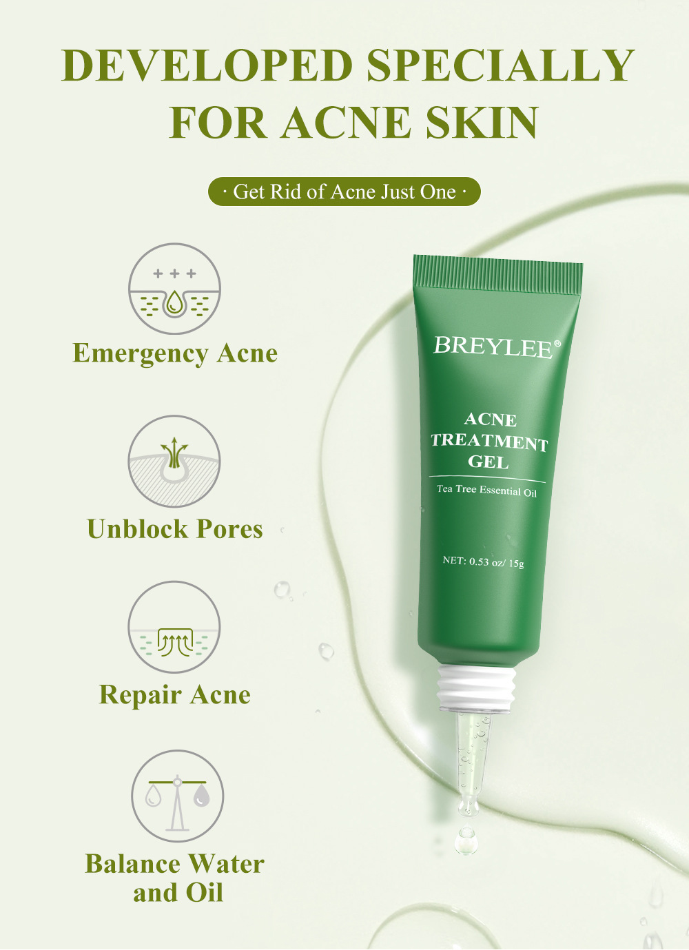 Trà Tea Tree Gel Trị Mụn15g