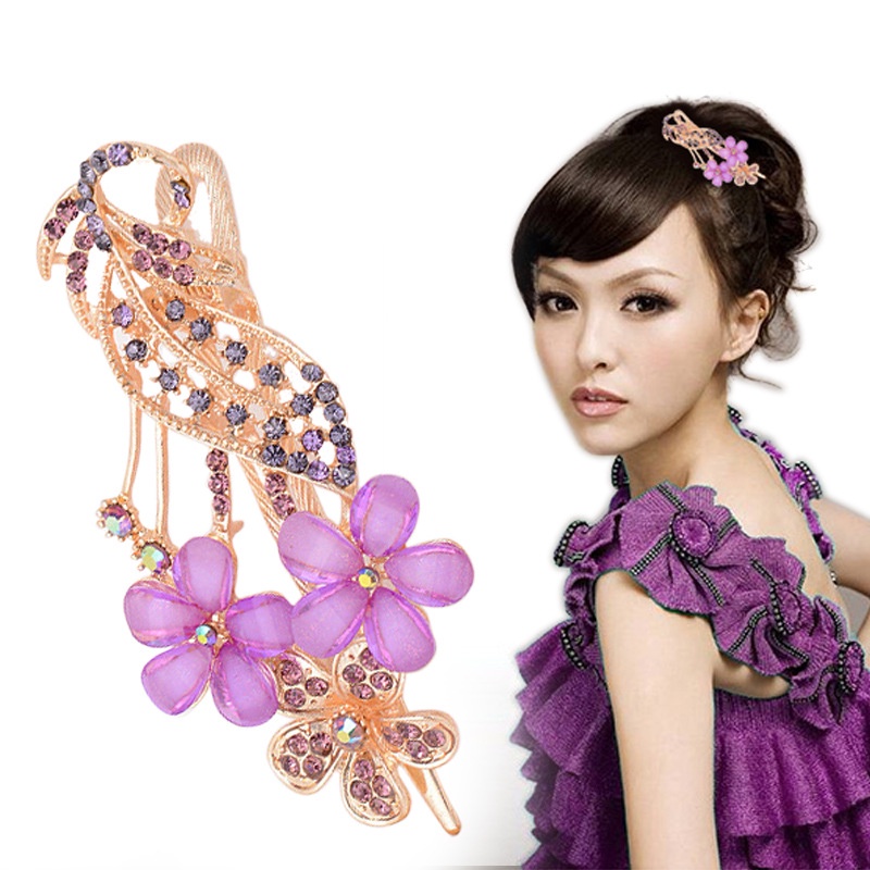 Kẹp Tóc Đính Pha Lê Phong Cách Hàn Quốc