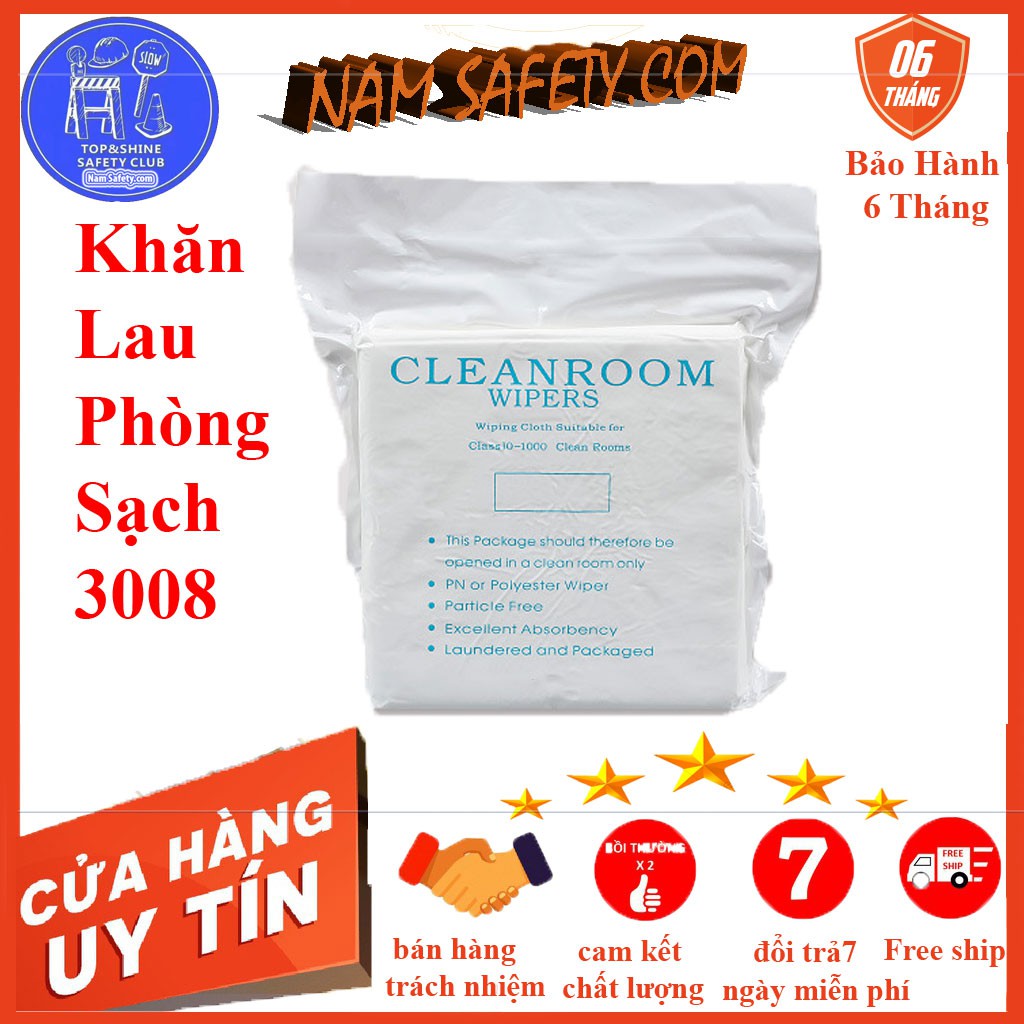 Khăn lau phòng sạch 3008 ,vải lau phòng sạch 3008 ,100 tờ ,kích thước 9",chống tĩnh điện , chống trầy xước , sạch bụi