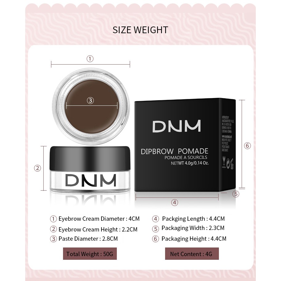 Gel Vẽ Lông Mày Dnm Chống Nước Lâu Trôi