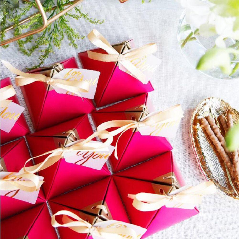 Hộp Đựng Kẹo Sô Cô La Màu Đỏ Hồng