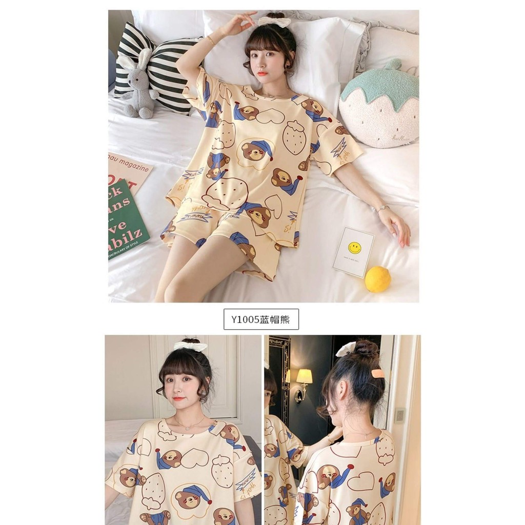 Đồ Bộ Nữ Mùa Hè Dễ Thương Nhiều Hình Nhiều Mẫu - Đồ Bộ Tay Ngắn Đủ Size BTTL103 | BigBuy360 - bigbuy360.vn