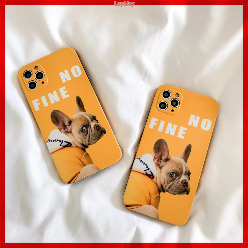 Cartoon Cute French Bulldog IMD Silicone Anti-fall Phone Case Soft Case for IPhone7/8 IPhone 7Plus/8Plus IPhone X XS XR XSmax IPhone 11 11pro 11promax IPhone 12 12pro 12promax