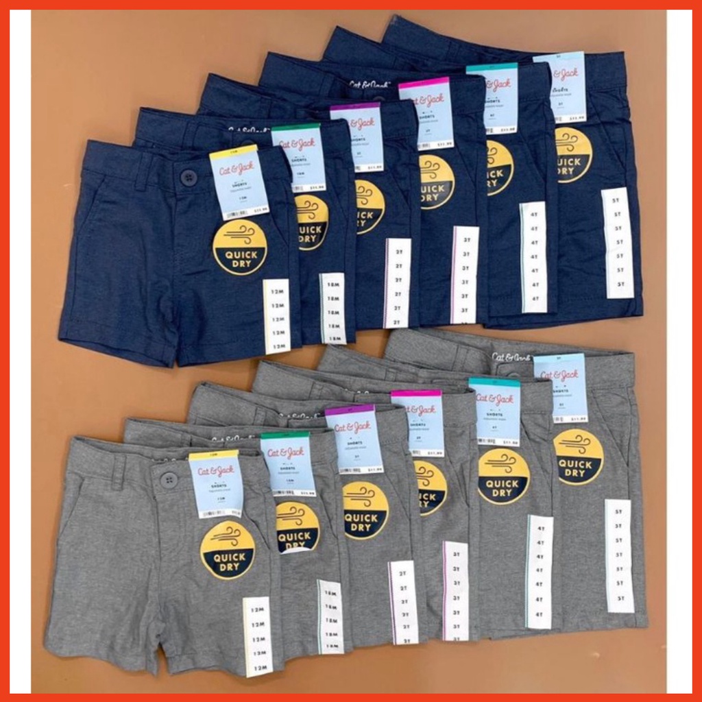 Quần Short Kaki Bé Trai Cat & Jack Có Tăng Đơ Điều Chỉnh.