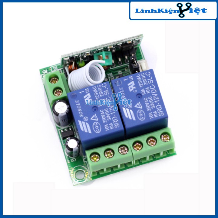 Bộ Học Lệnh 2 Kênh 12V RF315Mhz + Tay Phát