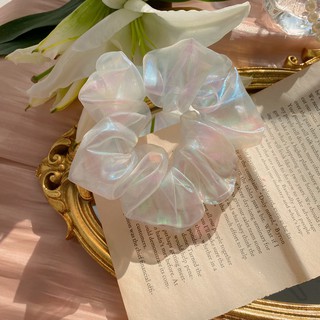 INS Cúc Scrunchies Dây buộc tóc hoa