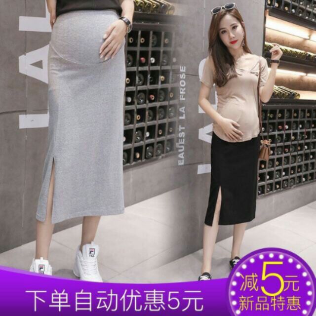 Chân váy bầu công sở chất mui Hàn Quốc (ảnh thật)