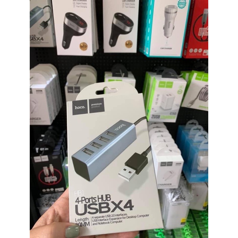 HOCO HB1 - Hub 4 cổng USB 2.0 - Chính hãng