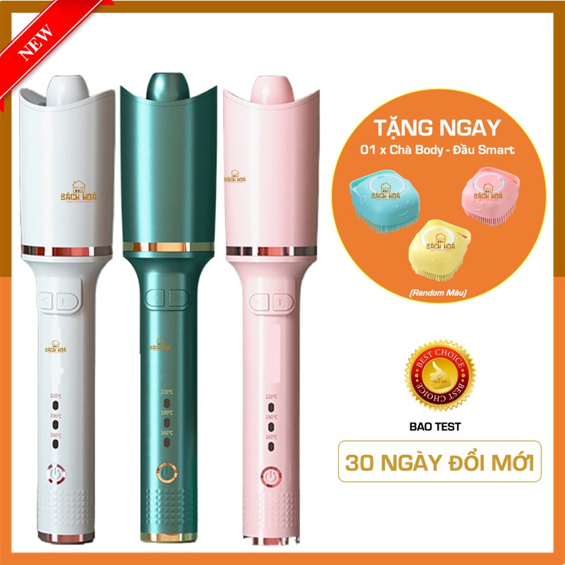 (NEW 2021)Máy Uốn Tóc Tự Động Cầm Tay Nữ Máy Làm Xoăn Tự Động Mini Tại Nhà Không Kéo Tóc 3 Cấp Độ Nhiệt Bao Test 30 Ngày