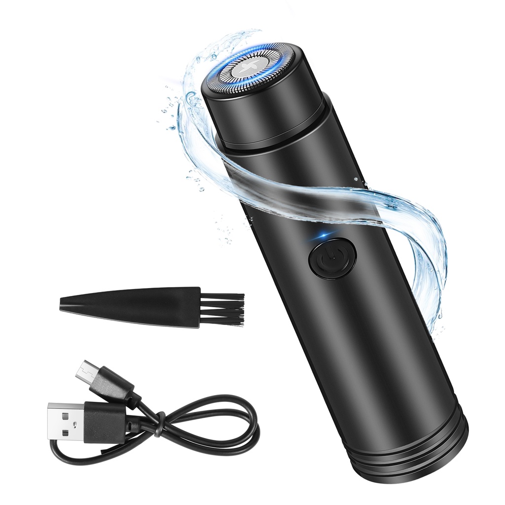 Máy Cạo Râu 3D Bằng Thép Không Gỉ Sạc USB Tiện Dụng Cho Nam