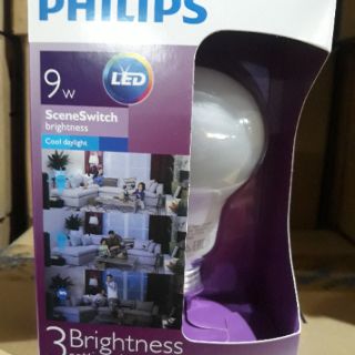 Bóng đèn led phillips scene switch 9W 3 cấp độ sáng