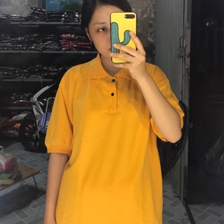 ÁO POLO TRƠN (bốn màu ĐEN TRẮNG VÀNG NGHỆ HỒNG RUỐC) nam nữ đều mặc được