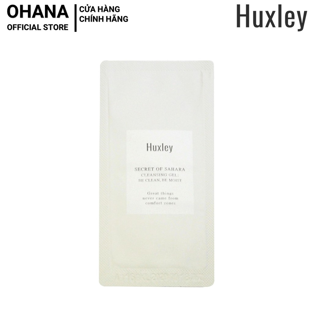Sữa Rửa Mặt Dịu Nhẹ Dành Cho Da Nhạy Cảm Huxley Cleansing Gel; Be Clean Be Moist 3ml - Huxley Sample