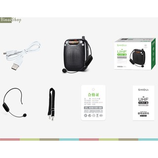 Máy trợ giảng không dây, bluetooth Shidu SD-S611 UHF (đen)[BH 12 tháng]