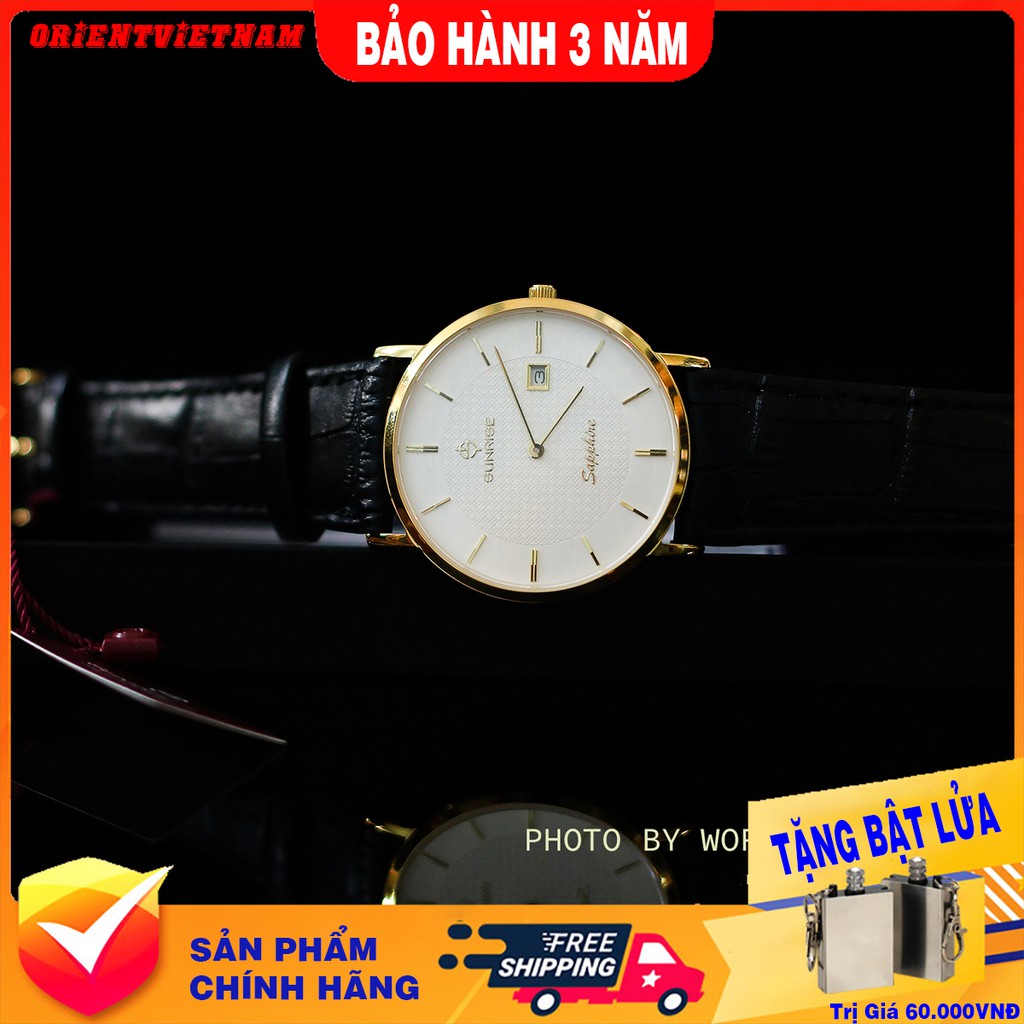 Đồng Hồ Nam Sunrise DM6929SWA  Chính Hãng Full Box  Kính Sapphire Chống Xước , Chống Nước , Dây Da | BigBuy360 - bigbuy360.vn