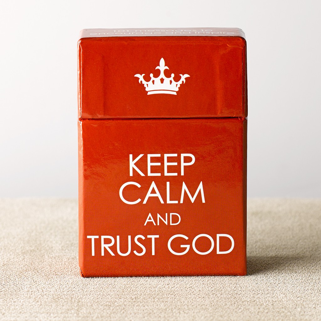 Hộp Card Thông Điệp Tin Cậy - Keep Calm And Trust God - BX086