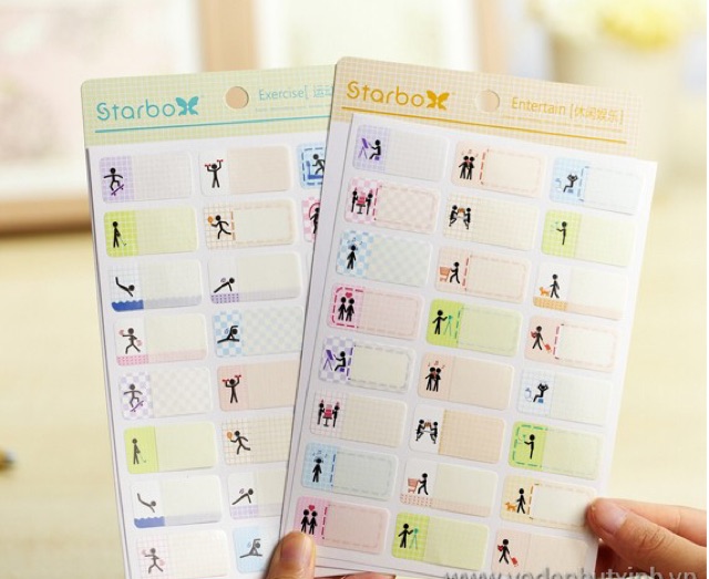 Bộ sticker Name tag K1508