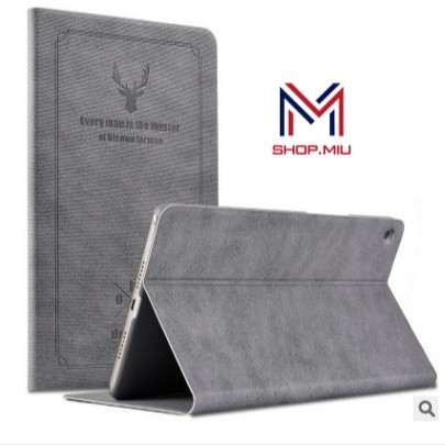 Bao da vân vải kaki Xiaomi Mipad 4 / Mipad 5 / Mi pad 5 pro họa tiết hươu nai