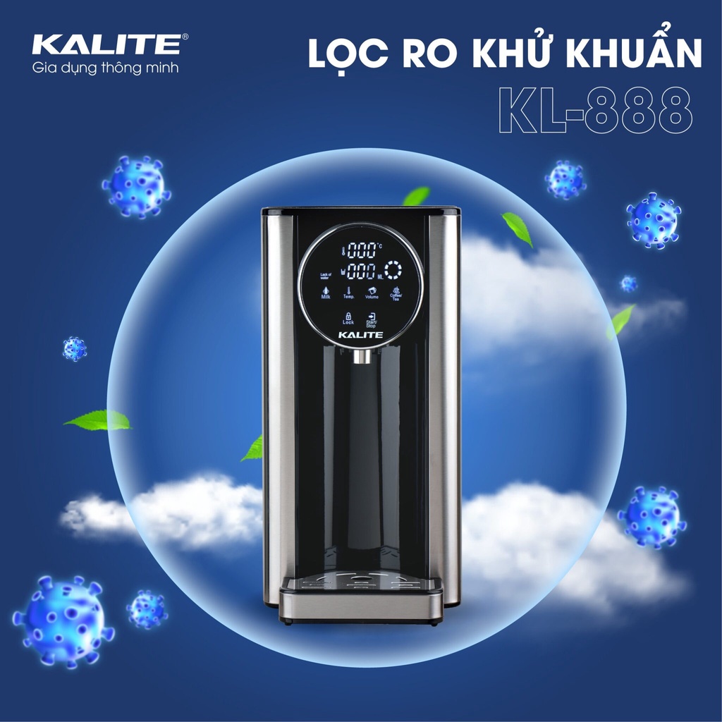 Bình Thuỷ Điện KALITE KL-888 Châu Âu Cao Cấp Dung Tích 2,7L, Lọc Nước Ro - Hàng Chính Hãng