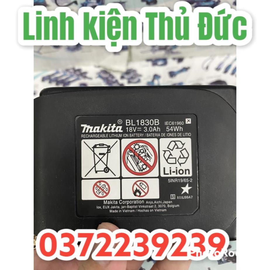 Lktd BN. Vỏ Makita 5s -1p 18v sạc adapter có báo pin, tem đáy, led như zin.