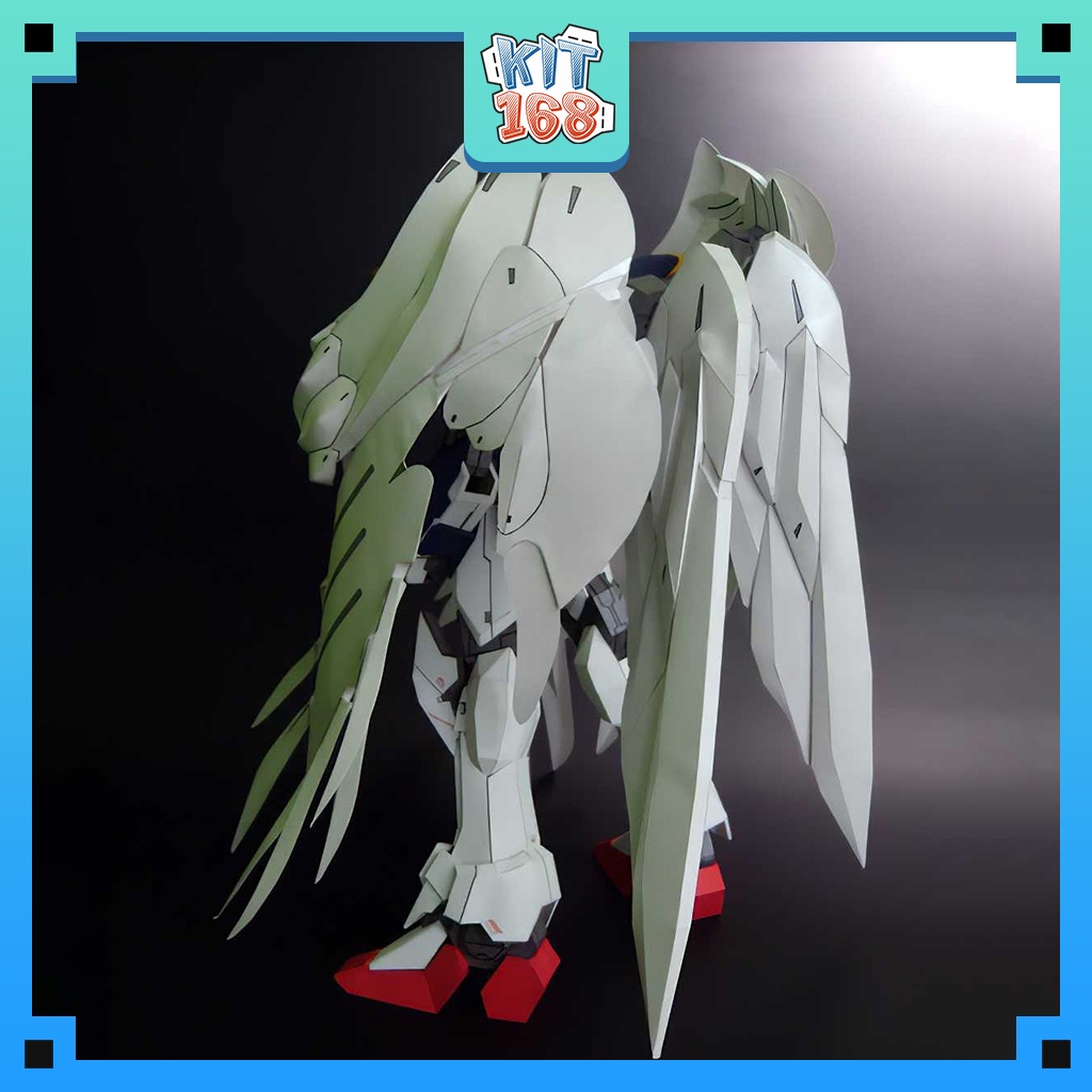 Mô hình giấy Anime Game Robot XXXG-00W0 Wing Gundam Zero Custom