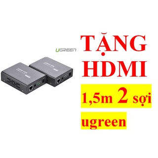 Bộ kéo dài tín hiệu hdmi 50m, 70m, 100m qua cáp lan cat5,6 ugreen 40210 chính hãng