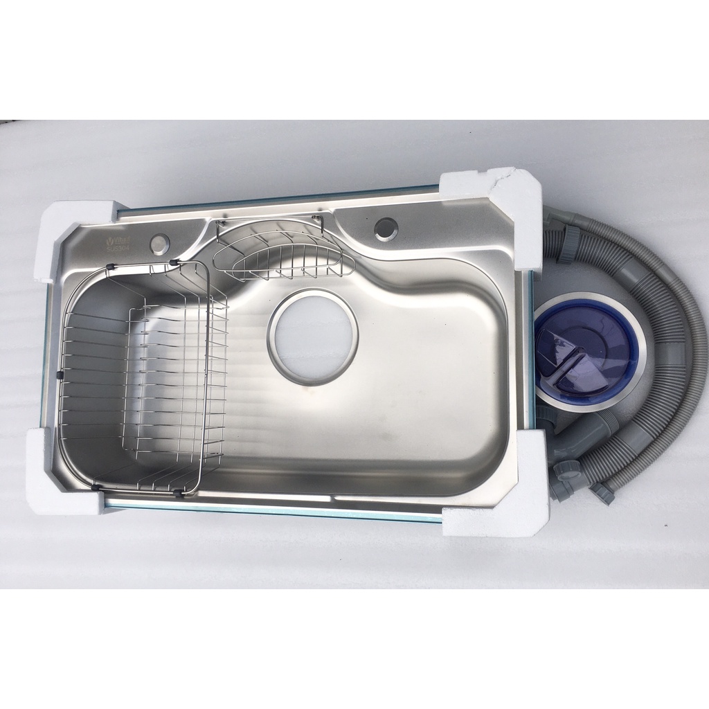 Chậu rửa bát 1 hố lớn VIHAN VHS-850 KT W850xD510xH210mm