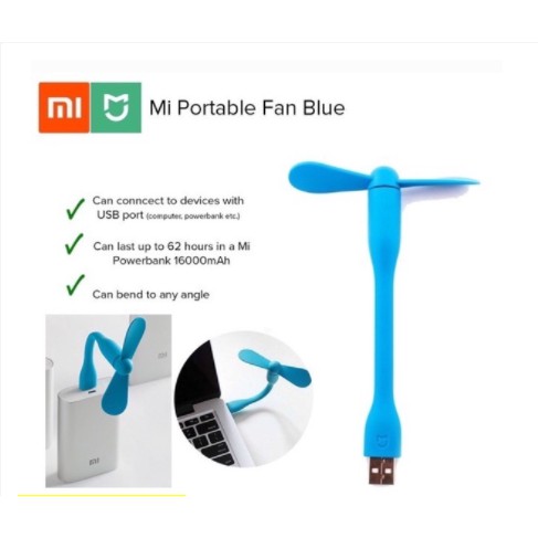 Quạt USB Xiaomi Màu Xanh- Hàng Chính Hãng