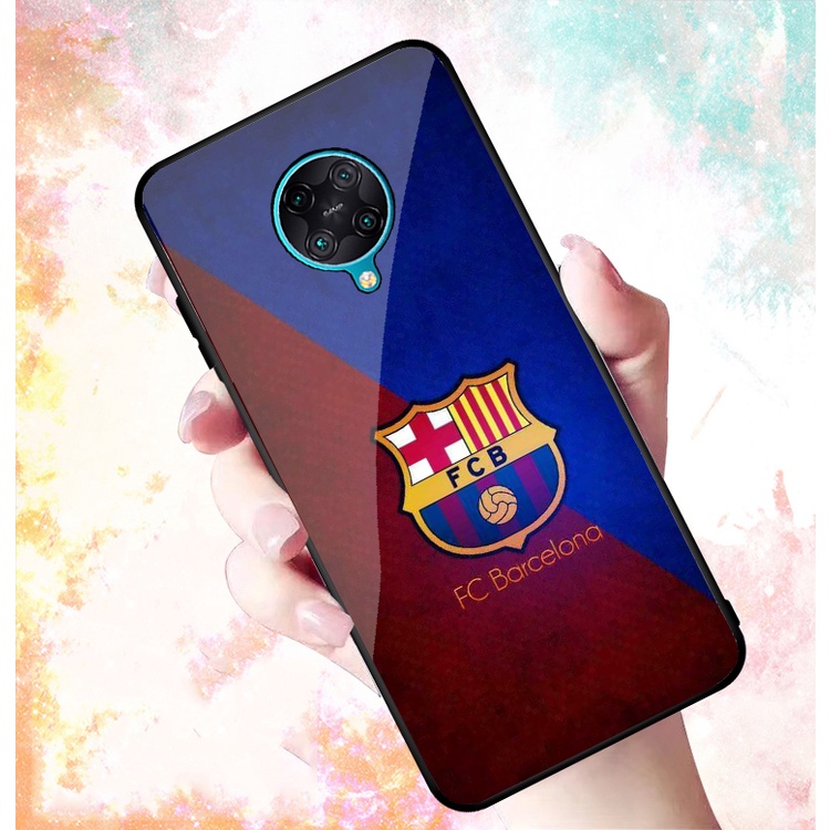 Ốp Lưng XIAOMI REMDI K30 PRO, K30 ULTRA, POCO F2 PRO mặt kính cường lực cao cấp In hình Câu Lạc Bộ Bóng Đá