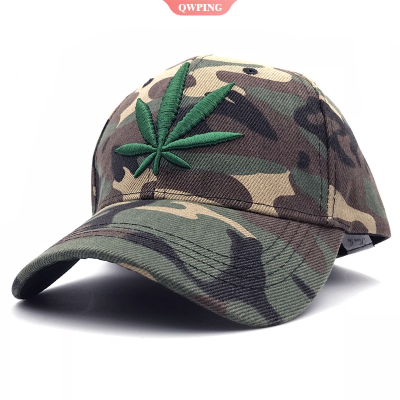 Nón Lưỡi Trai Thêu Hình Lá Phong 100% Cotton Thời Trang