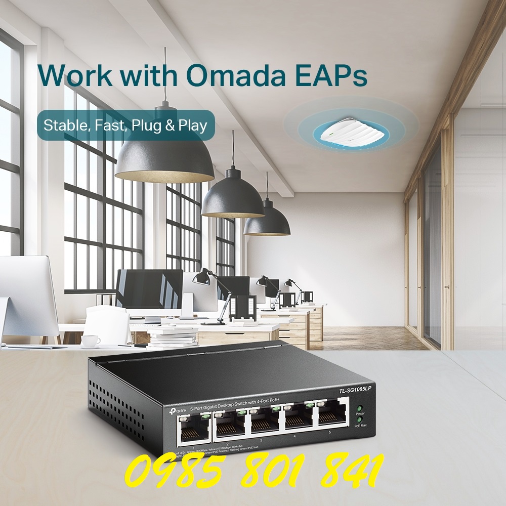 Bộ chia mạng TP-Link TL-SG1005LP 4 cổng POE. Hàng chính hãng