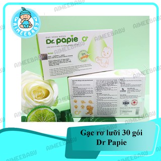 Gạc rơ lưỡi Dr Papie vệ sinh răng miệng cho bé 30 gói