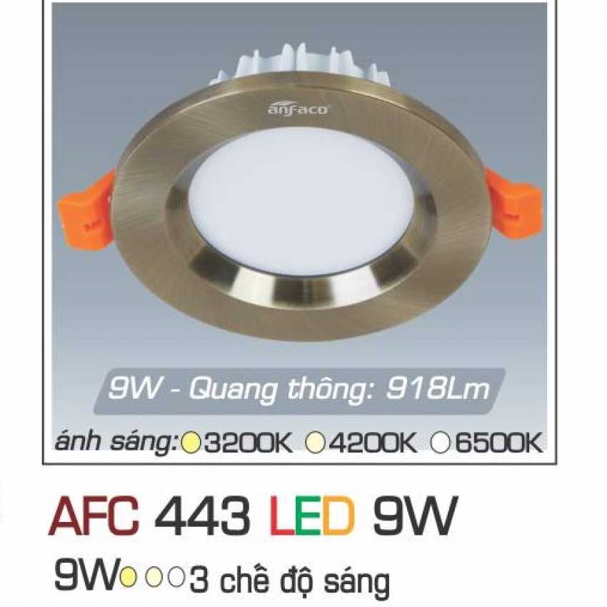 Đèn âm trần downlight Anfaco AFC 443 LED 9W