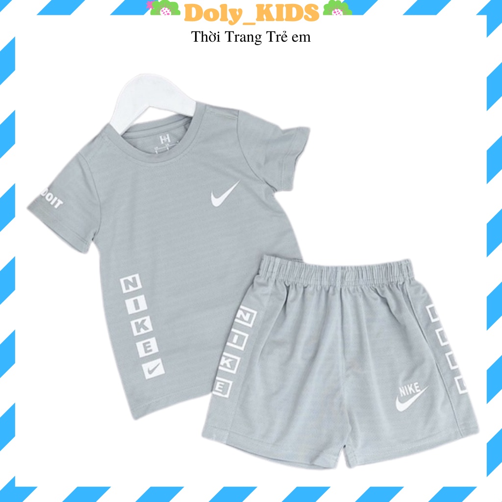 Bộ thể thao bé trai DOLY KIDS, Bộ quần áo cộc tay bé trai chất thun Cotton cho bé QATEA35 từ 6-27kg