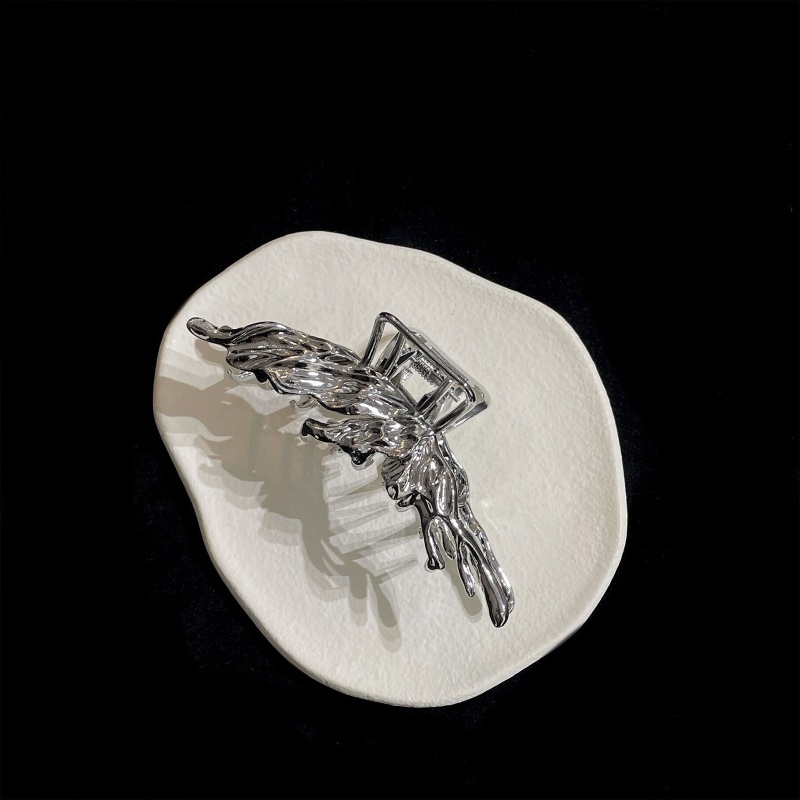 Kẹp Tóc Da Cỡ Lớn Không Trượt Phong Cách Punk Cá Tính