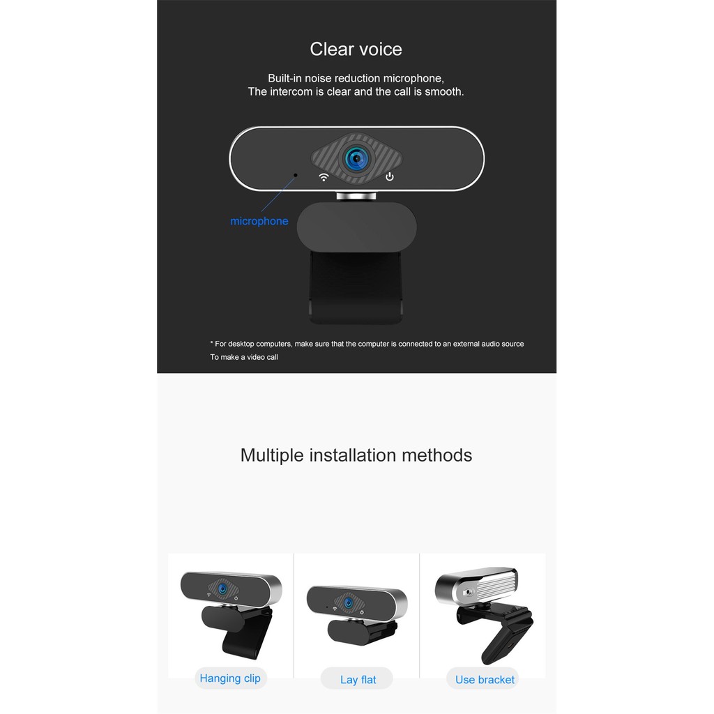 Webcam Xiaomi Youpin tích hợp mic độ phân giải 1080P HD chất lượng cao | BigBuy360 - bigbuy360.vn