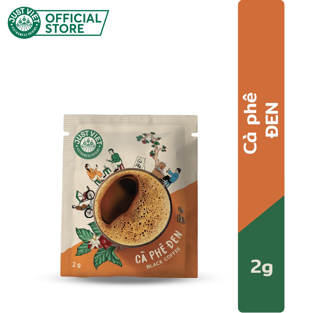 Cà Phê Đen Just Viet - Đúng Điệu Gu Việt - Sánh Đậm Tự Nhiên - 2g | BigBuy360 - bigbuy360.vn