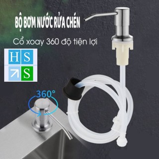 Bộ hút nước rửa chén gắn bồn rửa tự bơm hút dầu rửa bát với ống dẫn silicon dài 1,2m giúp kệ bếp đẹp và gọn gàng
