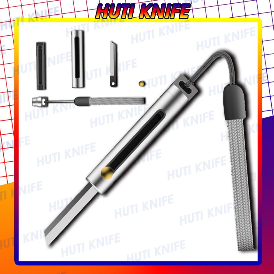 Dao Rọc Giấy Edc Cao Cấp Thép 3cr Đi Phượt Cắm Trại Treo Balo Túi Xách Móc Khoá Huti Knife Drg01