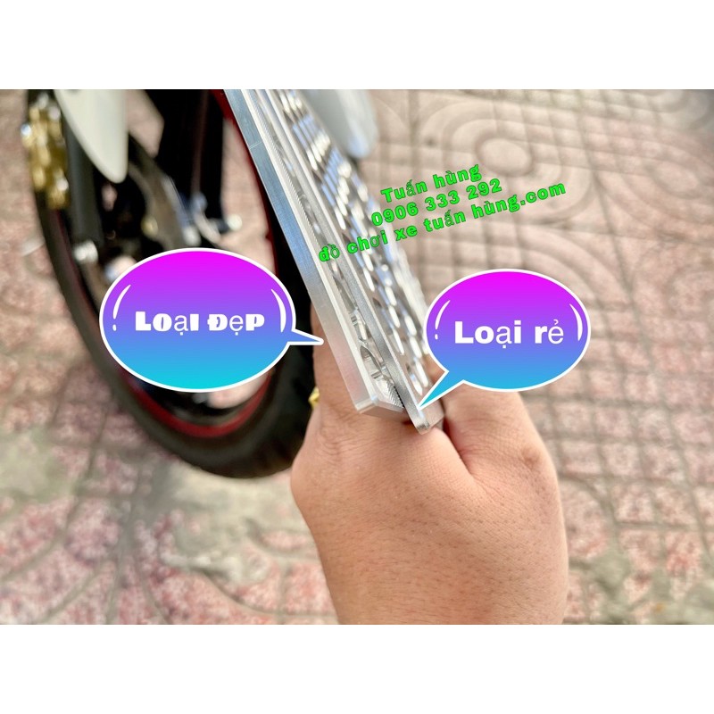 Che két nước Exciter 155 /ex155  kiểu indo nhôm CNC cao cấp - bảo vệ két nước ex155 - đồ chơi xe ex155