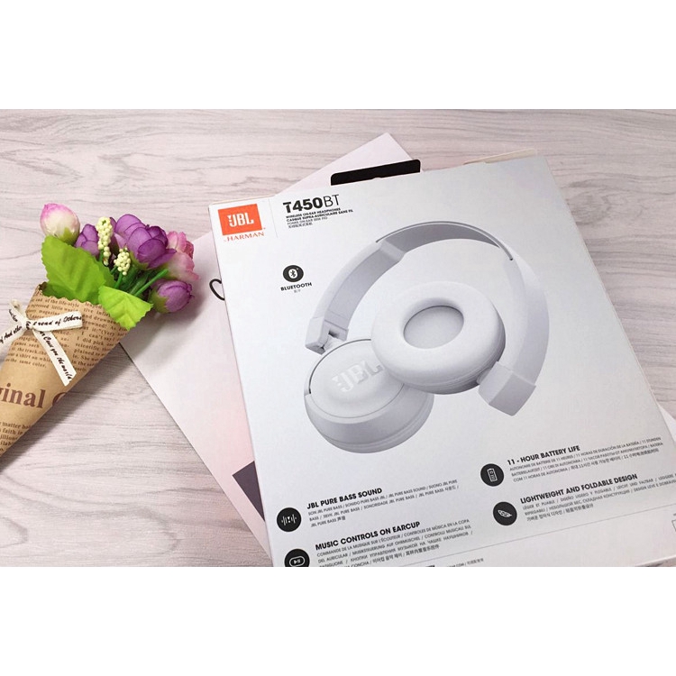 Tai Nghe Bluetooth Không Dây Jbl T450Bt Âm Thanh Siêu Trầm Có Thể Gập Lại Được