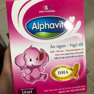 ALPHAVIT ĂN NGON, NGỦ TỐT, BÉ THÔNG MINH (hộp 20 ống)