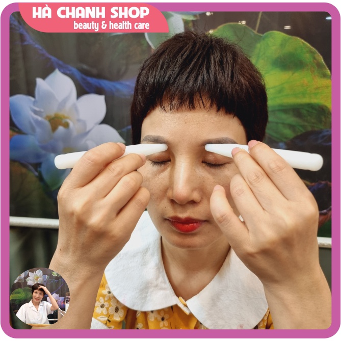 Bút Đá Ấn Huyệt Massage Vùng Mặt Màu Trắng Đẹp Bút Nhấn Huyệt Massage Mắt Dụng Cụ Spa Làm Đẹp