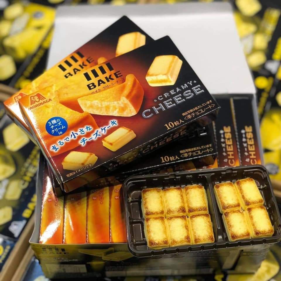 Bánh phô mai nướng Morinaga Cheese Bake Nhật Bản Date T9/2022