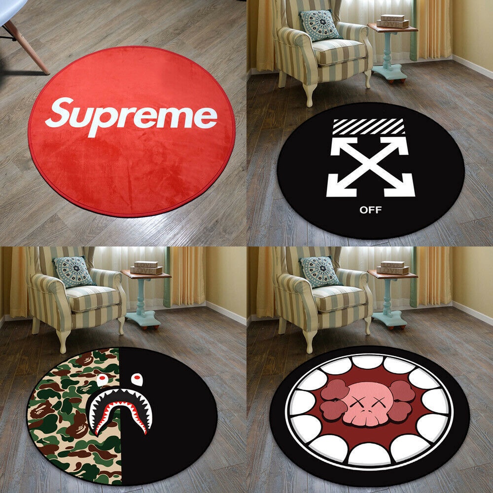 Thời Trang Đường Phố bape kaws Thảm Trải Sàn Mát Mẻ Cửa Phòng Chống Trượt