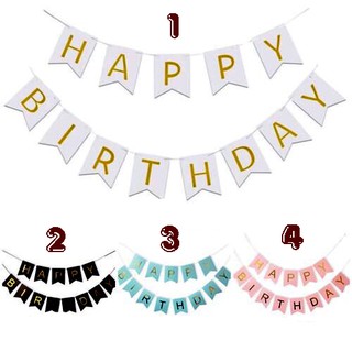 [SIÊU GIẢM GIÁ] Dây HAPPY BIRTHDAY ép kim trang trí sinh nhật thôi nôi